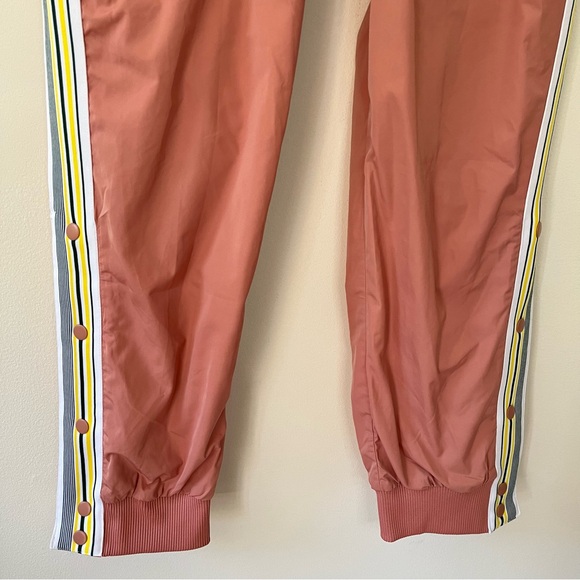 Adidas x Stella McCartney Train Track Side Snap Button Stripe Pants Pink - Picture 3 of 10